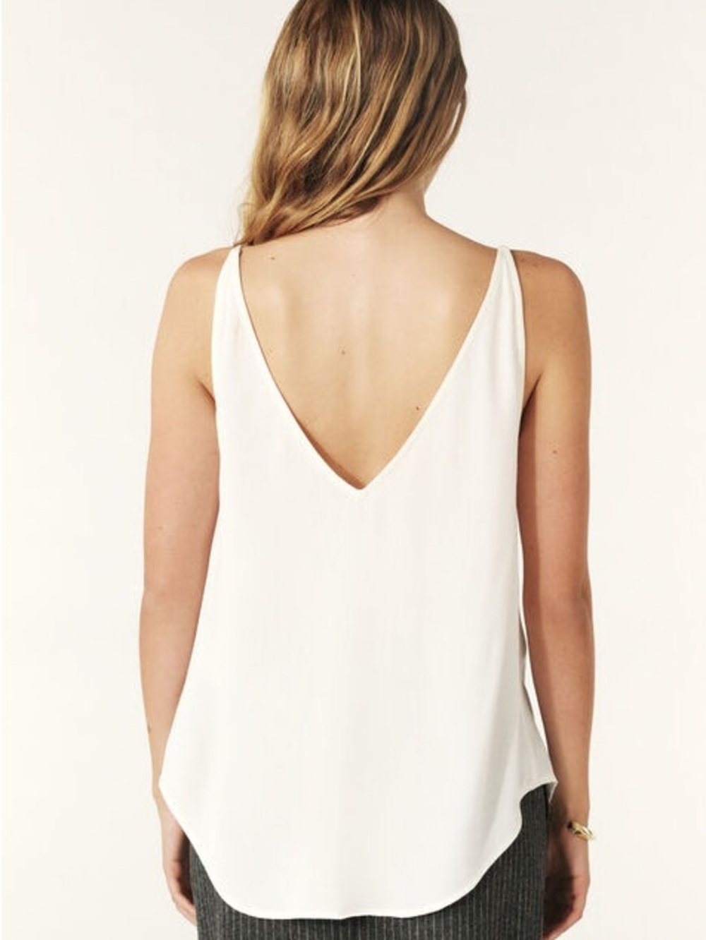 ba&sh Cream V-Back Sleeveless Camisole